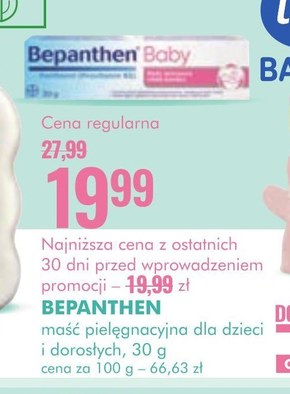 Bepanthen Baby Maść ochronna 30 g niska cena