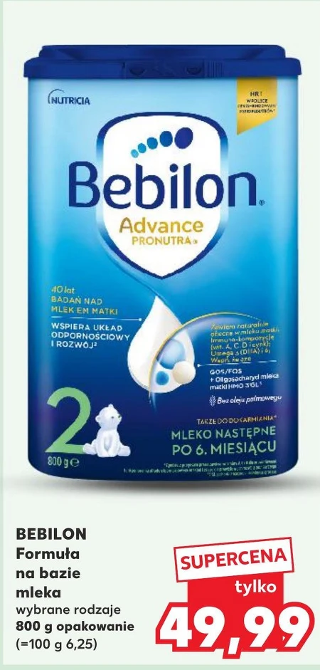 Bebilon 2 Advance Pronutra Mleko następne po 6. miesiącu 800 g