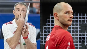 Reprezentacja Polski w siatkówce. Na zdjęciu Nikola Grbić oraz Bartosz Kurek
