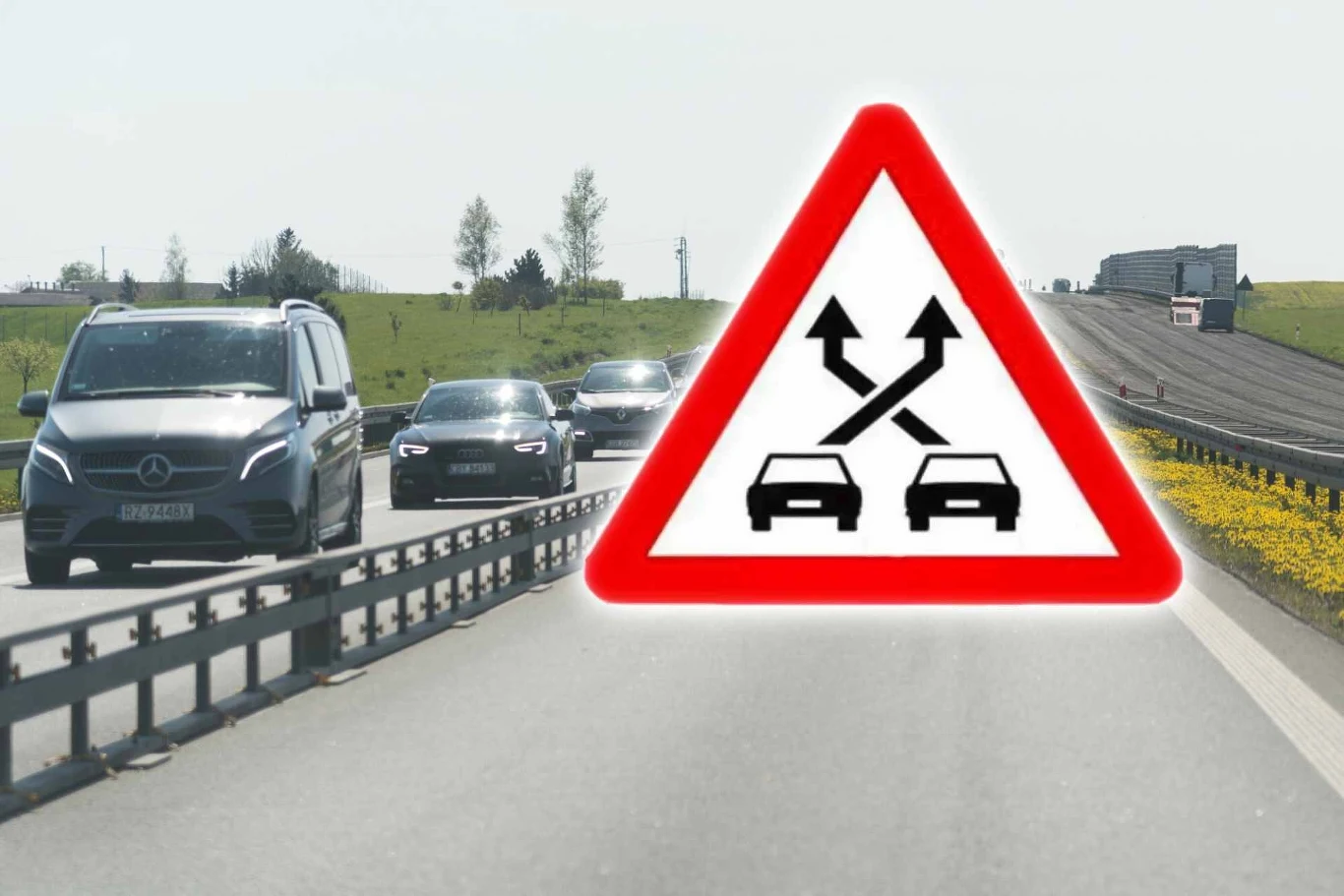 Znak drogowy P-35 zwany "warkoczem" nie bez powodu wskazuje na "przeplatanie" się dróg pojazdów article cover