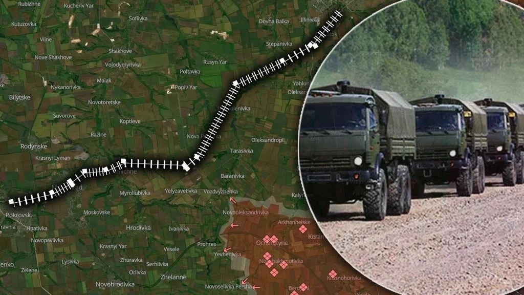 Rosyjski szturm na "drogę życia" T0504 Rosyjski szturm na "drogę życia" T0504