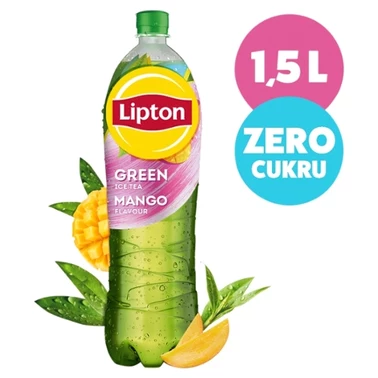 Lipton Ice Tea Zero Mango Napój niegazowany o smaku mango z ekstraktem zielonej herbaty 1,5 l - 1