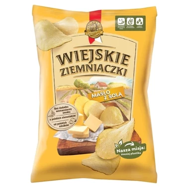 Wiejskie Ziemniaczki Chipsy ziemniaczane masło z solą 130 g - 0