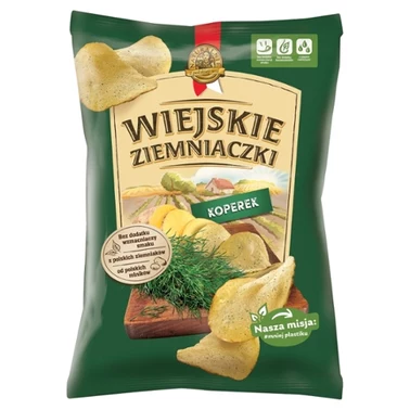 Wiejskie Ziemniaczki Chipsy ziemniaczane koperek 130 g  - 0