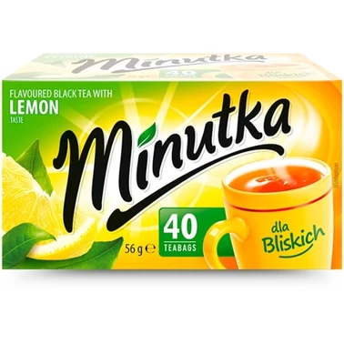 Minutka Herbata czarna aromatyzowana o smaku cytryny 56 g (40 x 1,4 g) - 0