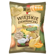 Wiejskie Ziemniaczki Chipsy ziemniaczane śmietanka z cebulką 130 g 