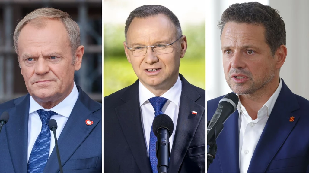 Premier Donald Tusk (KO), prezydent Andrzej Duda, prezydent Warszawy Rafał Trzaskowski (KO) Premier Donald Tusk (KO), prezydent Andrzej Duda, prezydent Warszawy Rafał Trzaskowski (KO)