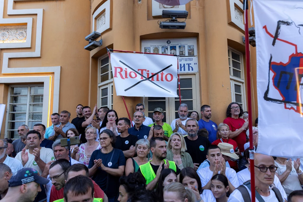 Jeden z protestów przeciwko budowie kopalni litu w Serbii