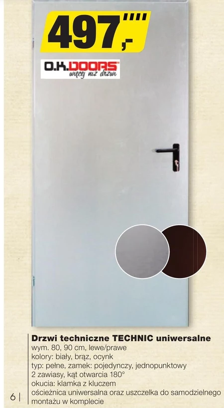 Drzwi techniczne O.K.Doors