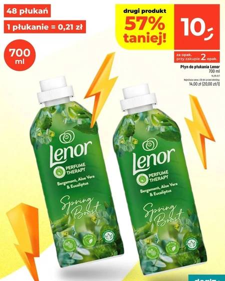 Lenor Płyn do płukania tkanin Aloe Vera & Eucalyptus, 28 prań