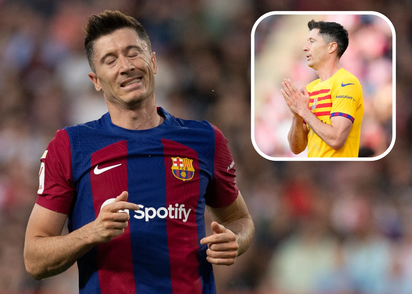 Robert Lewandowski w barwach FC Barcelona Robert Lewandowski w barwach FC Barcelona
