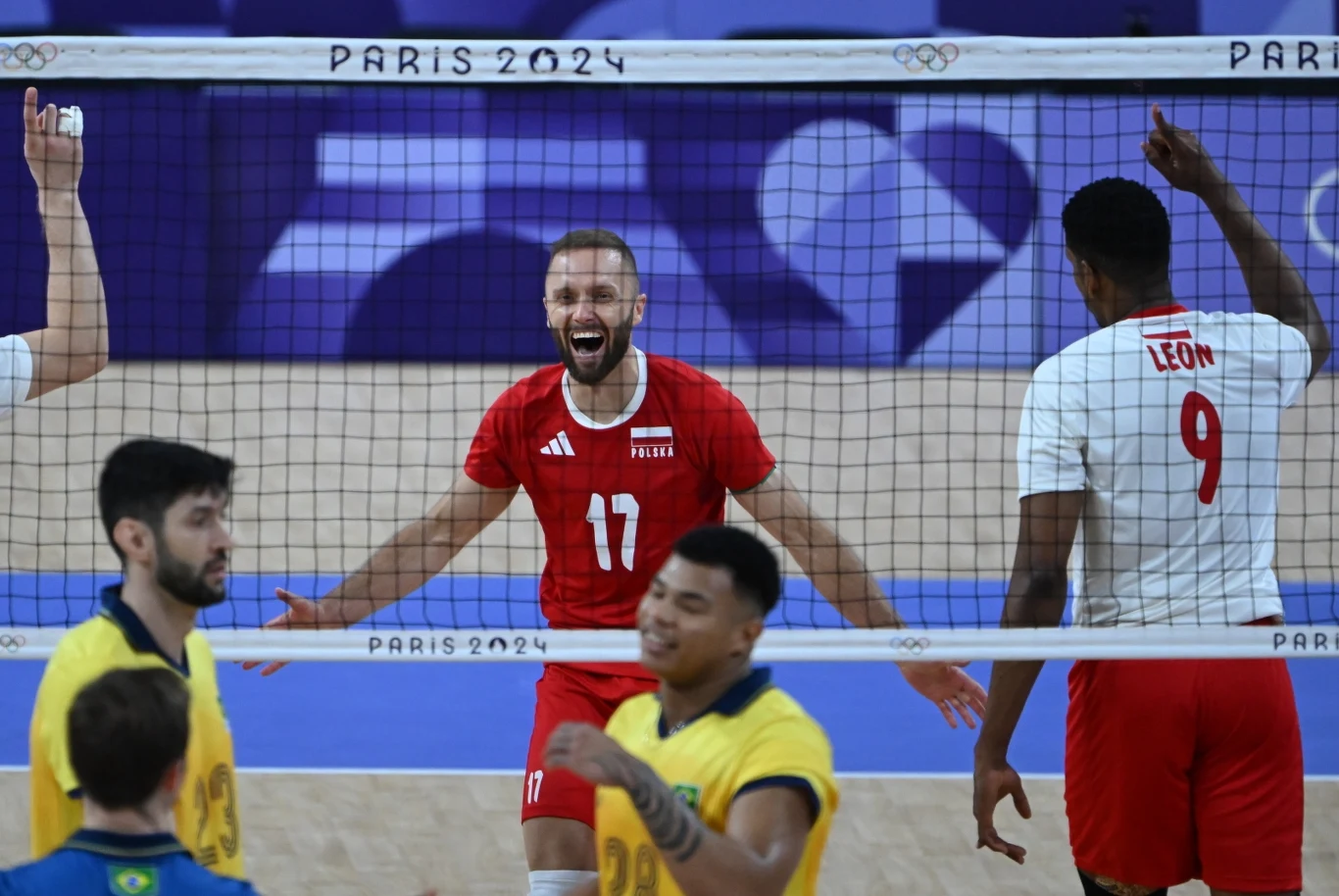 Paweł Zatorski w czasie meczu Polska - Brazylia