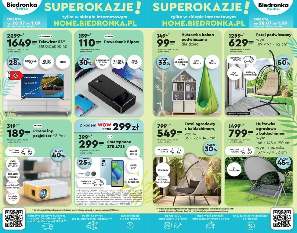 Biedronka oferuje promocje na meble ogrodowe!