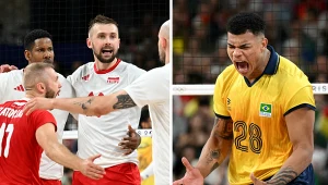 Polscy siatkarze pokonali Brazylię. Po prawej Darlan Souza