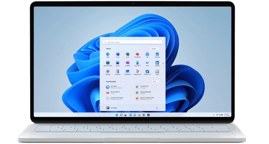 Laptop z systemem Windows 11