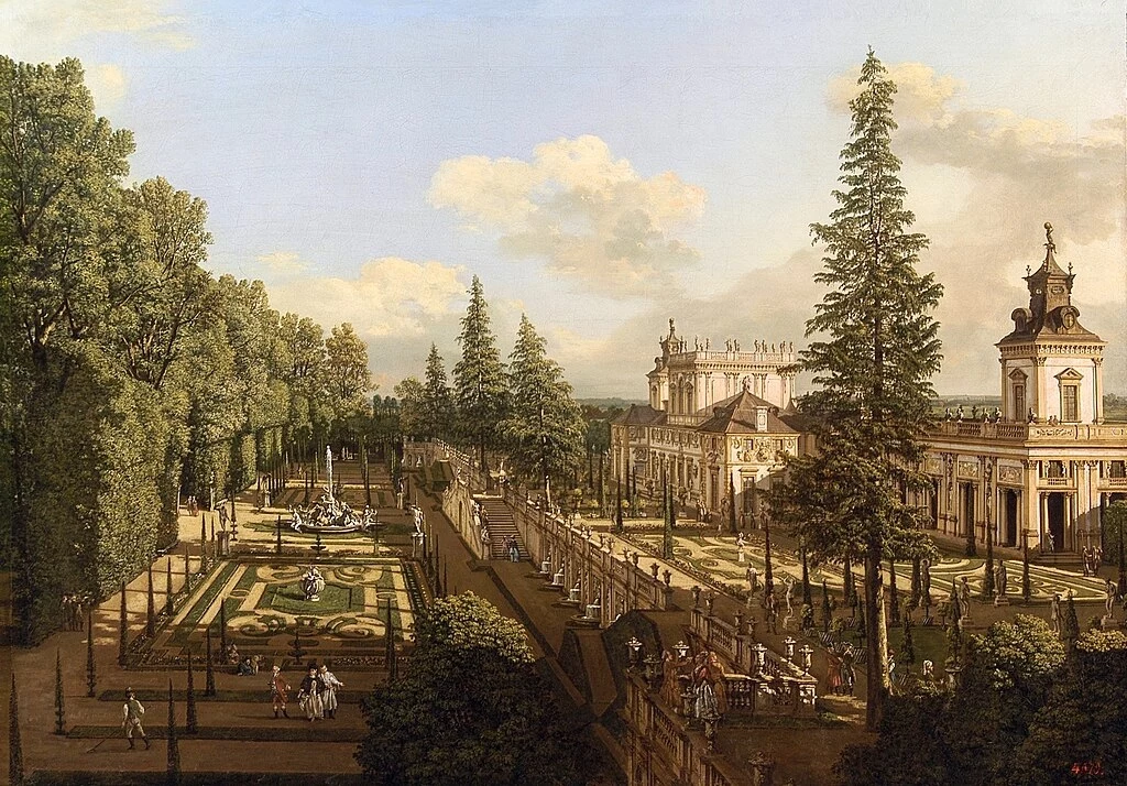 Bernardo Bellotto zwany Canaletto, Pałac w Wilanowie od strony północno wschodniej (ok. 1776)