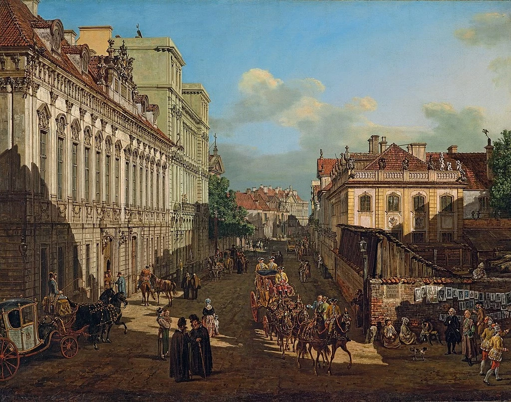 Bernardo Bellotto zwany Canaletto, Ulica Miodowa (1777)