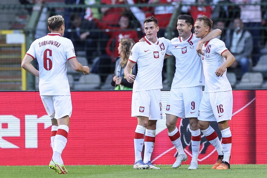 Szymon Żurkowski, Jakub Kamiński, Robert Lewandowski i Robert Gumny Szymon Żurkowski, Jakub Kamiński, Robert Lewandowski i Robert Gumny