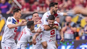 Michał Żyro (nr 14) ostatnie mecze w karierze rozegrał w Wiśle Kraków  
