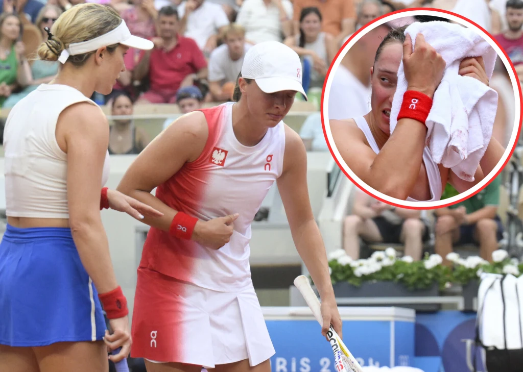Tenis. Iga Świątek oraz Danielle Collins podczas meczu igrzysk olimpijskich w Paryżu