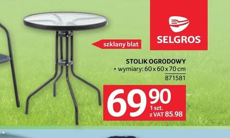 Stolik ogrodowy Selgros