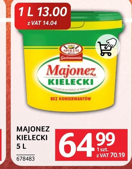 Społem Kielce Majonez Kielecki Majonez stołowy 5 l