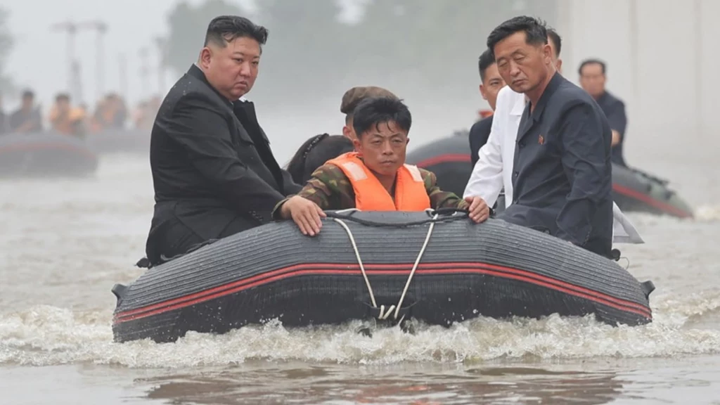 Kim Dzong Un kontroluje zalane terytoria kraju Kim Dzong Un kontroluje zalane terytoria kraju