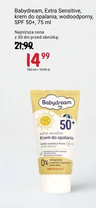 Сонцезахисний крем Babydream