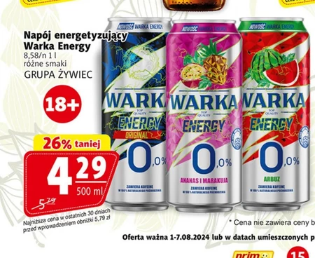 Napój energetyczny Warka