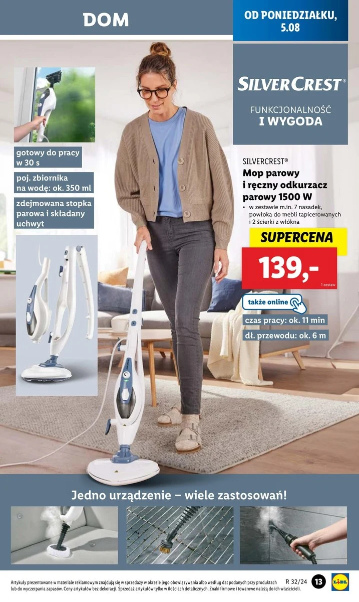 Mop parowy od poniedziałku w Lidlu Mop parowy od poniedziałku w Lidlu