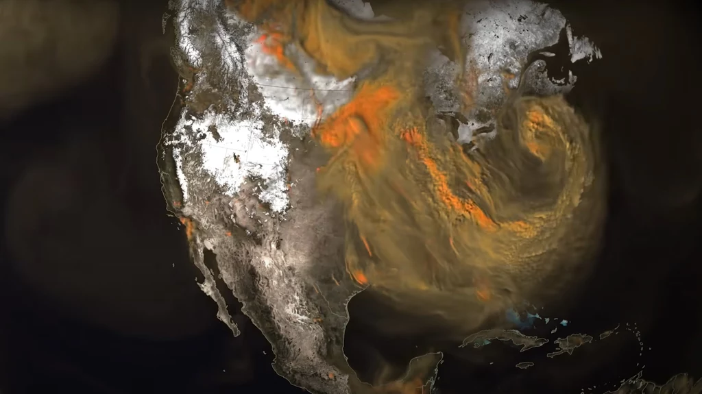 NASA pokazuje, jak CO2 przemieszcza się po atmosferze Ziemi. Hipnotyzujące.