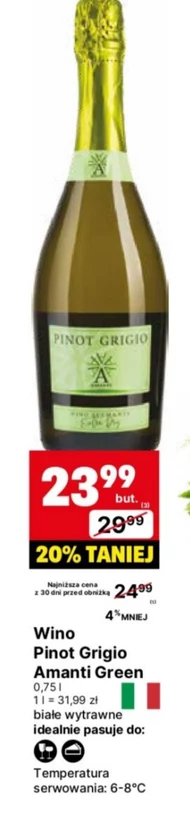 Wino wytrawne Pinot Grigio