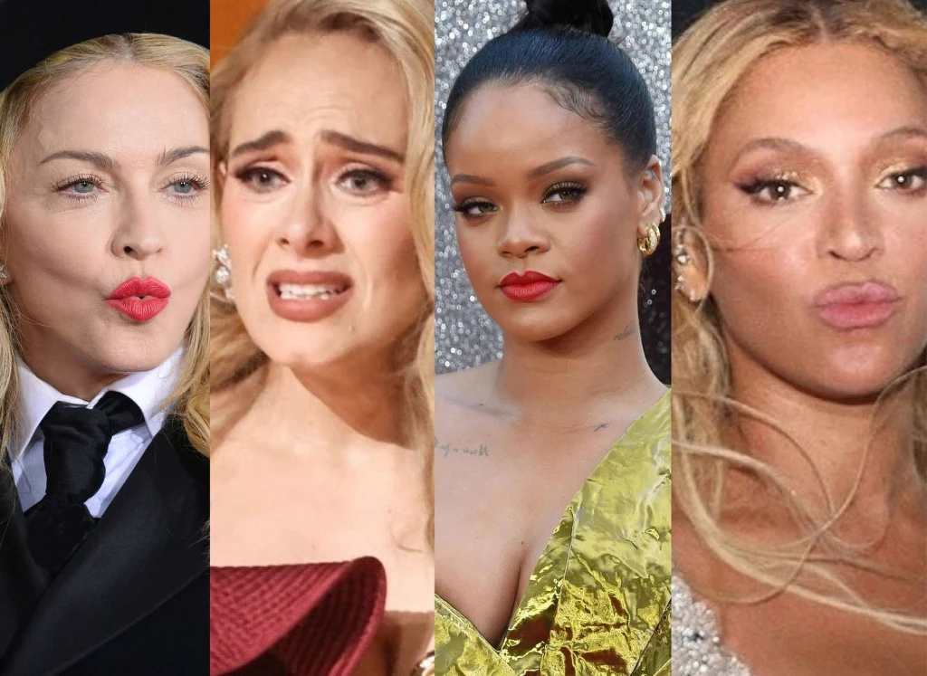 Madonna, Adele, Rihanna, Beyonce