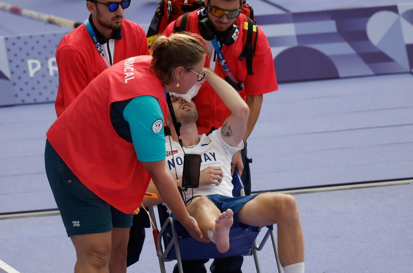 Dramat Pal Haugena Lillefosse podczas igrzysk olimpijskich w Paryżu Dramat Pal Haugena Lillefosse podczas igrzysk olimpijskich w Paryżu