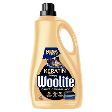 Woolite Keratin Therapy Płyn do prania czerń ciemne kolory jeans 3,6 l (60 prań) - 1