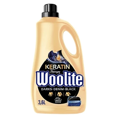 Woolite Keratin Therapy Płyn do prania czerń ciemne kolory jeans 3,6 l (60 prań) - 0