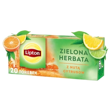 Lipton Zielona herbata z nutą cytrusów 26 g (20 torebek) - 1