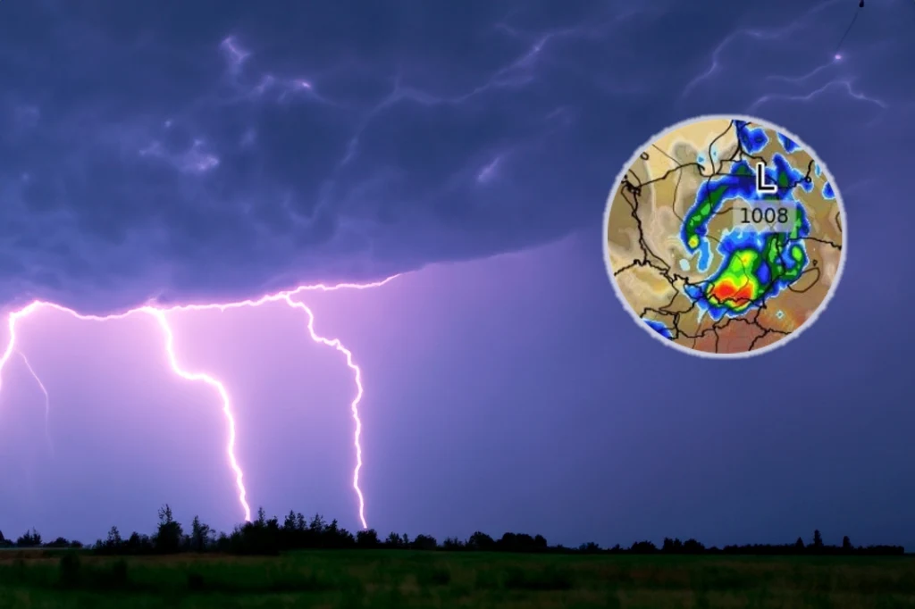 Burze pojawią się w poniedziałek głównie we wschodniej i centralnej Polsce