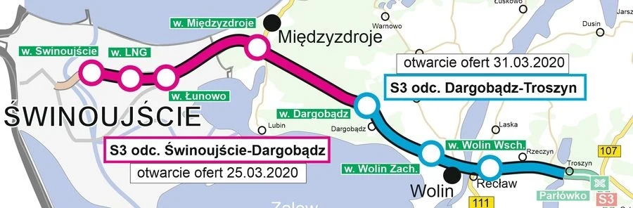 Budowa nowego odcinka Świnoujście - Troszyn. Budowa nowego odcinka Świnoujście - Troszyn.