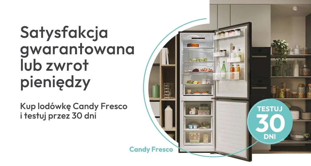 Każdy klient, który do końca roku zakupi jeden z 17 modeli lodówek Candy z serii Fresco, może przez 30 dni testować go w swojej kuchni