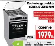 Kuchenka gazowo-elektryczna Gorenje