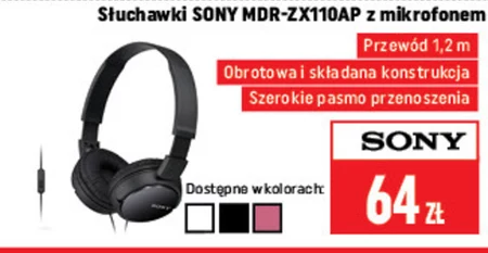 Słuchawki z mikrofonem Sony