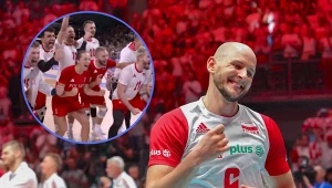 Iga Świątek celebrowała sukces siatkarzy razem z nimi na boisku