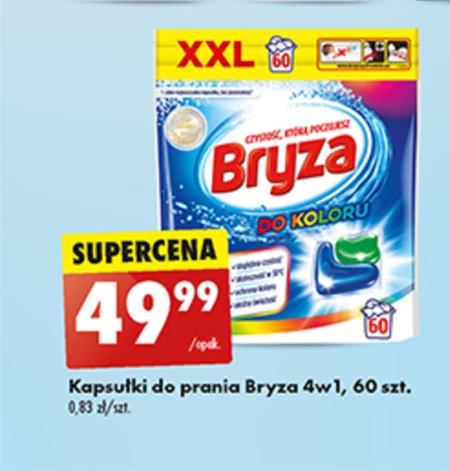 Bryza 4w1 XXL Kapsułki do prania do koloru 1200 g (60 prań)