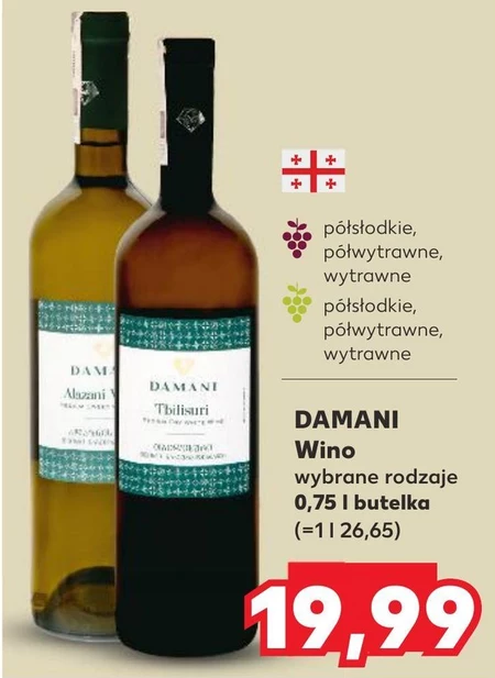 Wino półsłodkie Damani