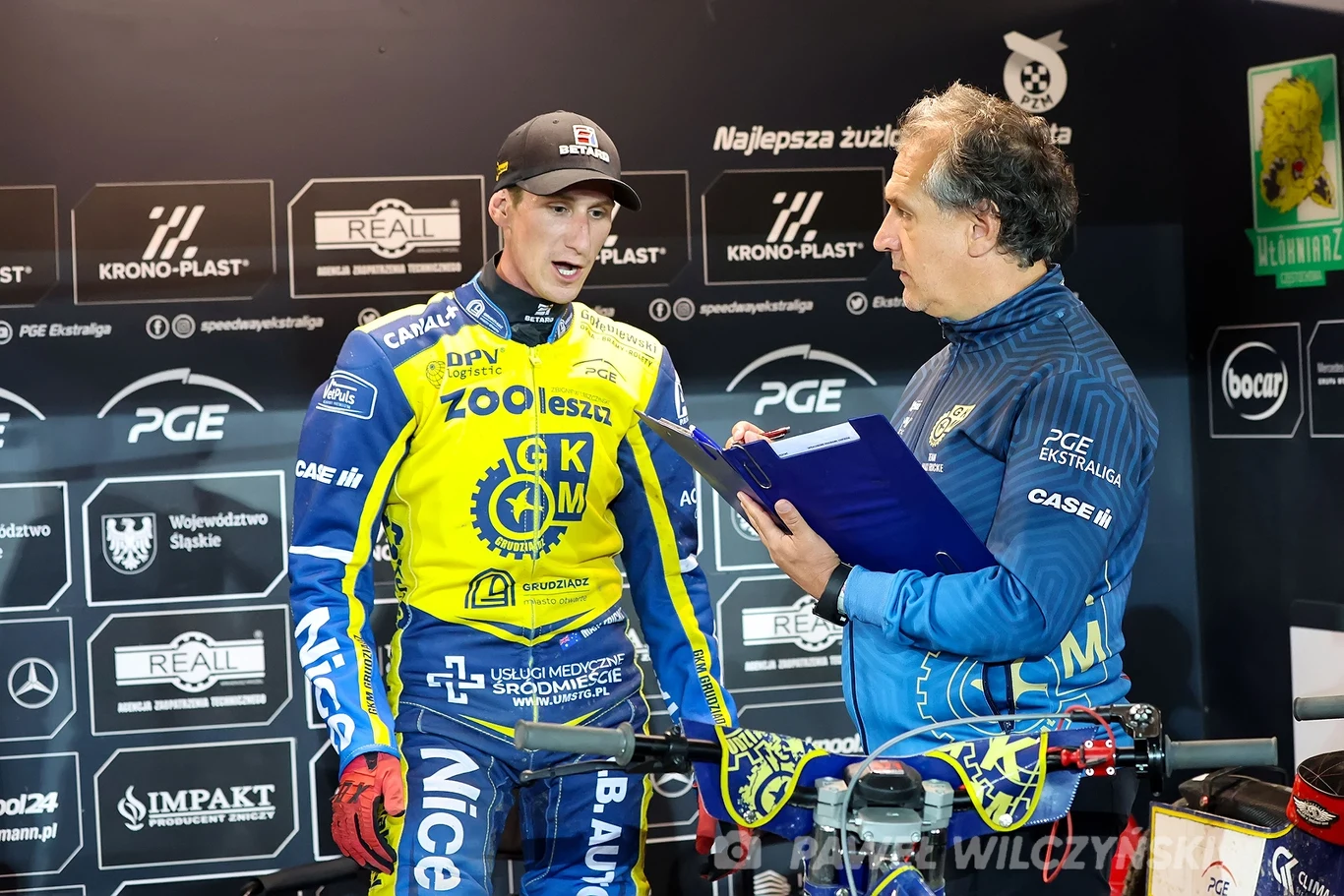 Max Fricke i jego menadżer Tomasz Gaszyński.