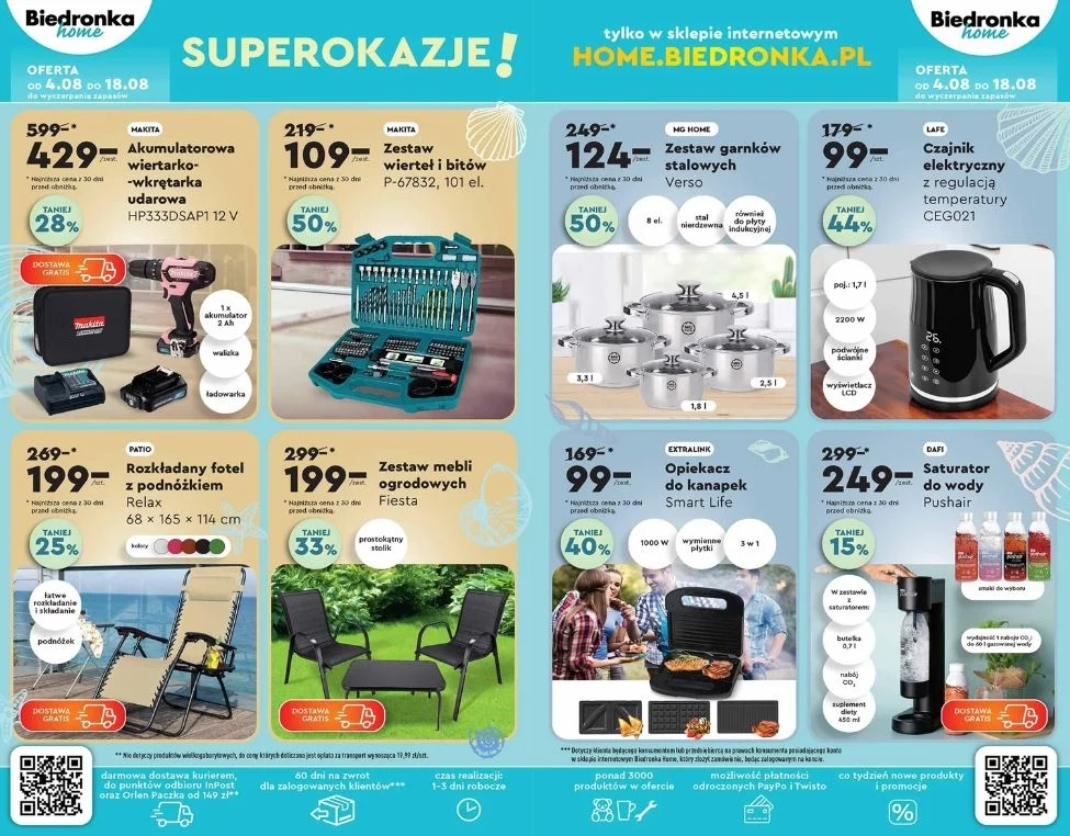 Promocje na meble ogrodowe w Biedronka Home!