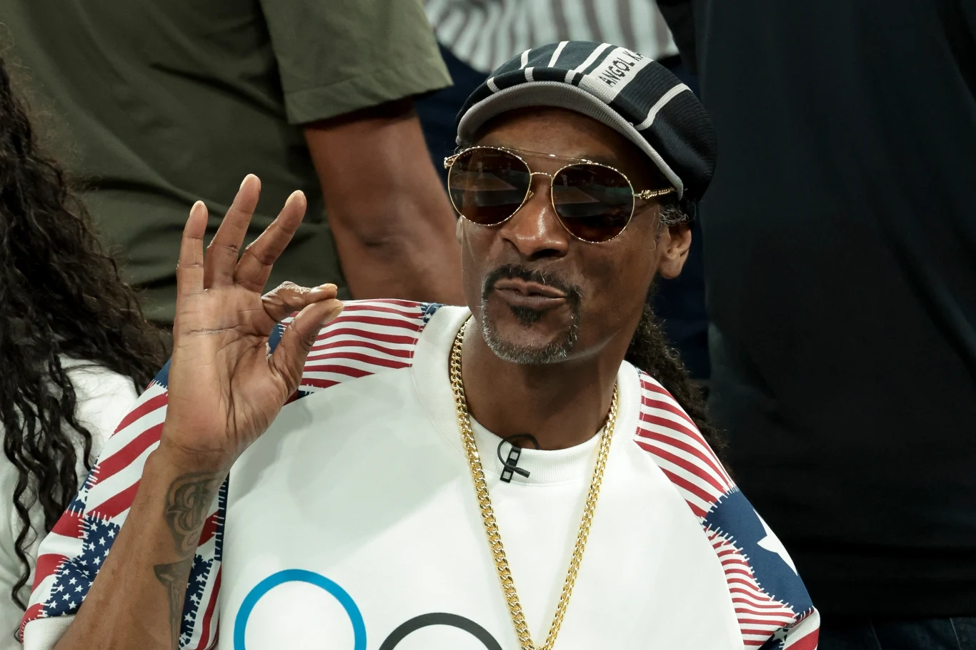 Snoop Dogg podczas Igrzysk Olimpijskich w Paryżu Snoop Dogg podczas Igrzysk Olimpijskich w Paryżu