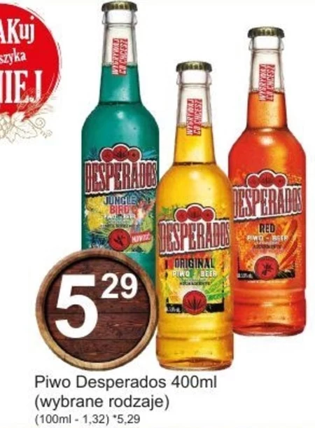 Desperados Exotic Rum Piwo 400 ml