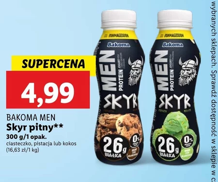 Bakoma Men Protein Jogurt pitny skyr smak kokosowy 300 g